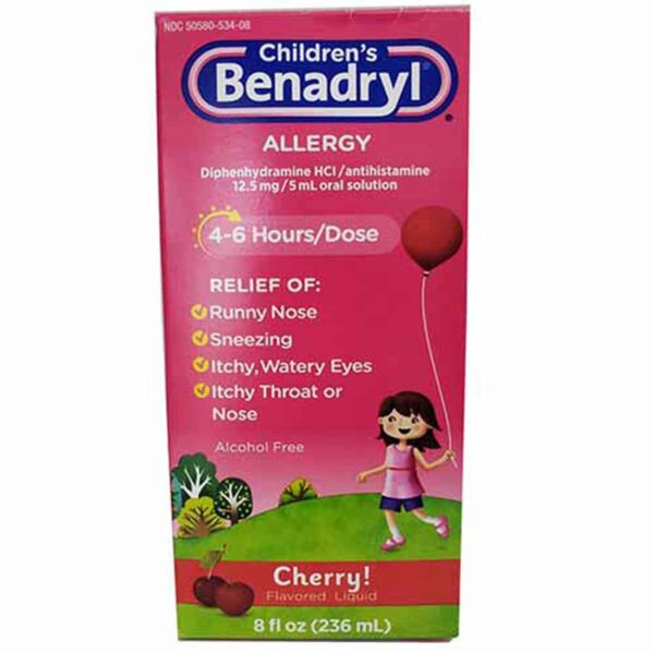 JARABE ANTIHISTAMINICO BENADRYL NIÑOS ( frasco 236 ml )